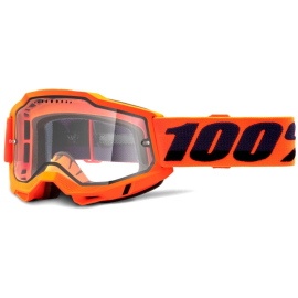 100% ACCURI 2 ENDURO MTB Goggle Neon/Orange - Clear Lens
