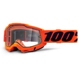 100% Accuri 2 Enduro MX Goggles Orange / Clear Lens