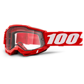 100% Accuri 2 Enduro MX Goggles Red / Clear Lens