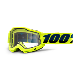 100% ACCURI 2 ENDURO MOTO Goggle Fluo/Yellow - Clear Lens