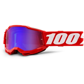 100% Accuri 2 Youth Goggle Red / Red/Blue Mirror Lens