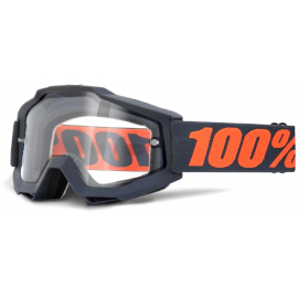 100% Accuri Enduro MOTO Goggles Gunmetal / Clear Dual Lens