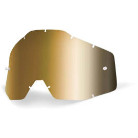 100% Accuri / Racecraft / Strata Anti-Fog Replacement Lens - Gold Mirror