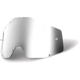 100% Accuri / Racecraft / Strata Anti-Fog Replacement Lens - Silver Mirror