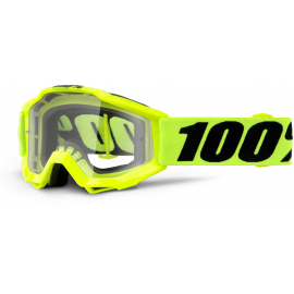 100% Accuri Youth Goggles Fluo Yellow / Clear Lens