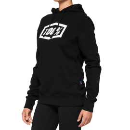 100% ICON Women's Pullover Hoodie Black S