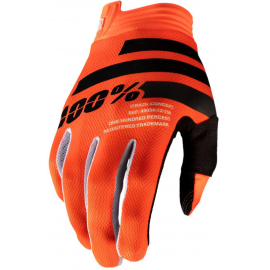100% iTrack Youth Glove Fluo Orange / Black M