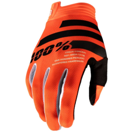 100% iTrack Youth Glove Fluo Orange / Black S