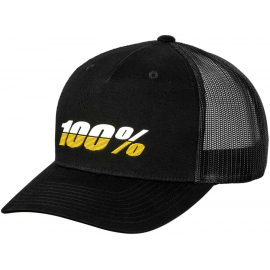100% League X-Fit Snapback Hat Black