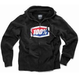 100% Official Zip Hooded Sweatshirt Black S