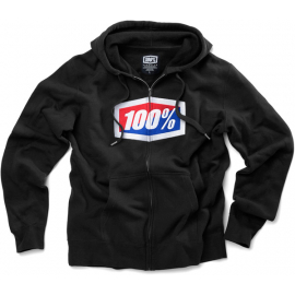 OFFICIAL Zip Hooded Sweatshirt 100% Black XL