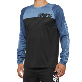 100% R-Core Long Sleeve Jersey Black / Racer Red S