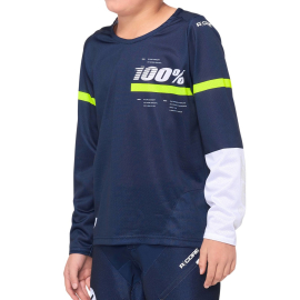 100% R-CORE Youth Jersey Dark Blue/Yellow - Y-LG