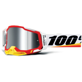100% Racecraft 2 Goggle Arsham Red/ Mirror Silver Flash Lens