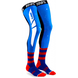 100% Rev Knee Brace Performance Moto Socks Blue / Red S/M
