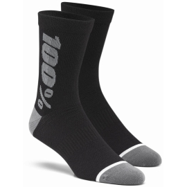 100% Rhythm Merino Wool Performance Socks Black / Grey S / M