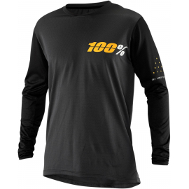 100% Ridecamp Long Sleeve Jersey Charcoal L