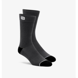 100% Solid Casual Socks Black S/M