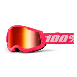 100% Strata 2 Goggle Pink / Red Mirror Lens