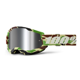 100% Strata 2 Goggle War Camo / Silver Mirror Lens