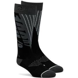 100% Torque Comfort Moto Socks Black / Steel Grey S/M