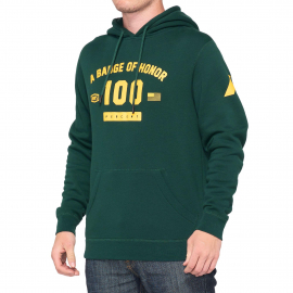 100% Tribute Pullover Hoodie Emerald S