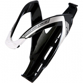 Custom Race bottle cage, black with white detailing