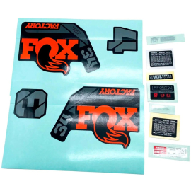 Fox Fork 34 Decal Kit: F-S Orange Logo Shiny Black 2022