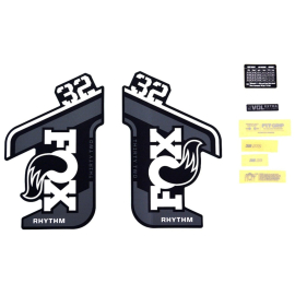 FOX Fork 32 Rhythm Decal Kit: P-S Grey Logo 2021