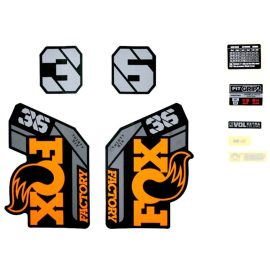 FOX Fork 36 Decal Kit: F-S 26" Orange Logo Matte Black 2021