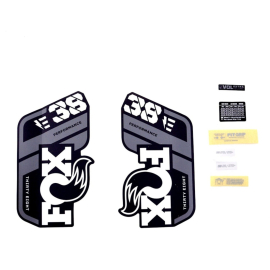 FOX Fork 38 Decal Kit: P-S E-Bike+ Grey Logo Matte Black 2021