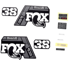 FOX Fork 38 Decal Kit: P-SE E-Bike+ Grey Logo Matte Black 2021