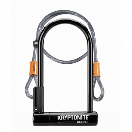 Keeper 12 Standard ULock with 4 foot Kryptoflex cable Sold Secure Silver
