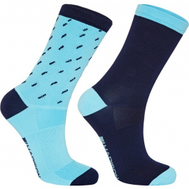 Sportive mid sock twin pack, rain drops ink navy / blue curaco small 36-39