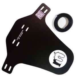 Mini Face Fender Thermoplastic easy fit mudguards for smaller bikes and BMX bikes. Black or White