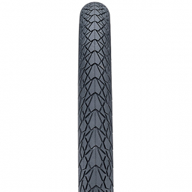 2 x 1 3/8 inch Mileater tyre with punture breaker and reflective, black