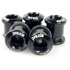 Praxis - SPARE - Chainring Bolts Alloy Black (5 pack)