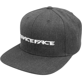 Race Face Classic Logo Snapback Hat 2021 Heather Grey