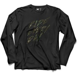Ride Concepts Ride Every Day Long-Sleeve T-Shirt Black/Camo S