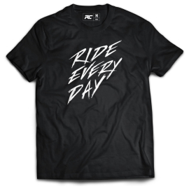 Ride Concepts Ride Every Day T-Shirt Black/White XL