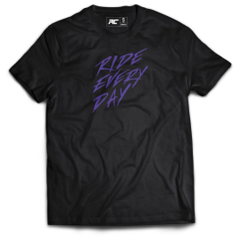 Ride Concepts Ride Every Day Women's T-Shirt Black/Purple XS
