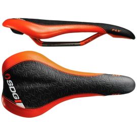  Ti-Fly Solid Ti-Rail Saddle Black/Neon Orange