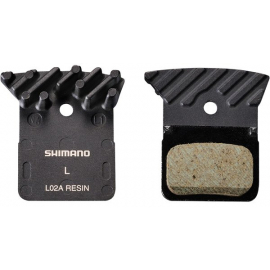 L02A disc brake pads, alloy backed with cooling fins, resin