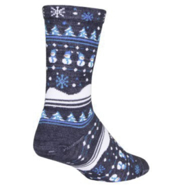 Sock Guy WOOL CREW SOCKS Xmas Winter Sweater Blue S/M