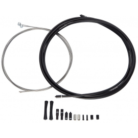 SLICKWIRE MTB BRAKE CABLE KIT 5MM 1X 1350MM 1X 2350MM 15MM COATED CABLES 5MM KEVLAR REINFORCED COMPRESSIONFREE HOUSING FERRULES END CAPS FRAME PROTECTORS