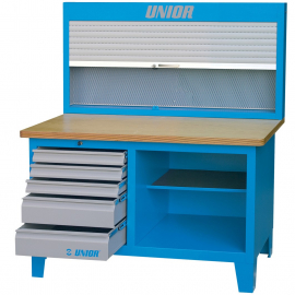 UNIOR WORK BENCH WITH CABINET WITH ROLLER SHUTTER  1500MM
