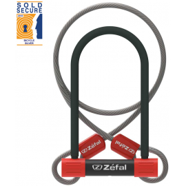 KTraz U13 ULock with Cable 230mm SOLD SECURE Silver
