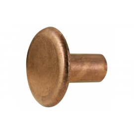 Solid Copper Rivet - Small Head (12.5 mm dia) 