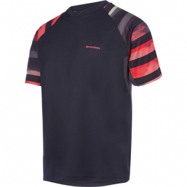Zenith men's short sleeve jersey, haze black / true red small
